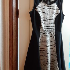 Maurice's black & white dress